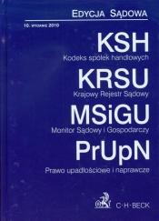 Kodeks spółek handlowych Krajowy Rejestr Sądowy Monitor Sądowy i Gospodarczy Prawo upadłościowe i naprawcze