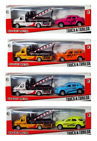 Pojazd auto holownik z autem
