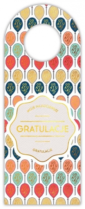 Zawieszka na butelkę - Gratulacje balony