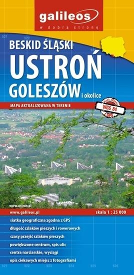 Mapa - Beskid Ślącki: Ustroń, Goleszów i okolice