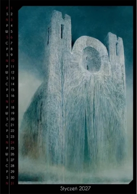 Kalendarz 2027 Beksiński A3 wzór 4 - Bartosz Szymanik