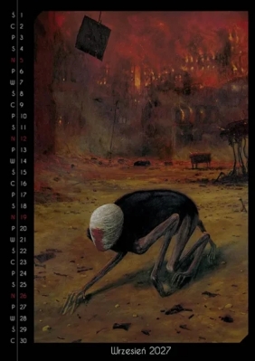 Kalendarz 2027 Beksiński A3 wzór 4 - Bartosz Szymanik