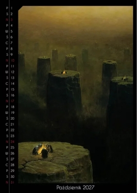 Kalendarz 2027 Beksiński A3 wzór 4 - Bartosz Szymanik
