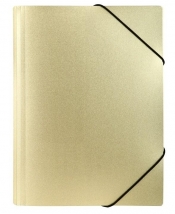 Teczka z gumką A4 PP stardust gold