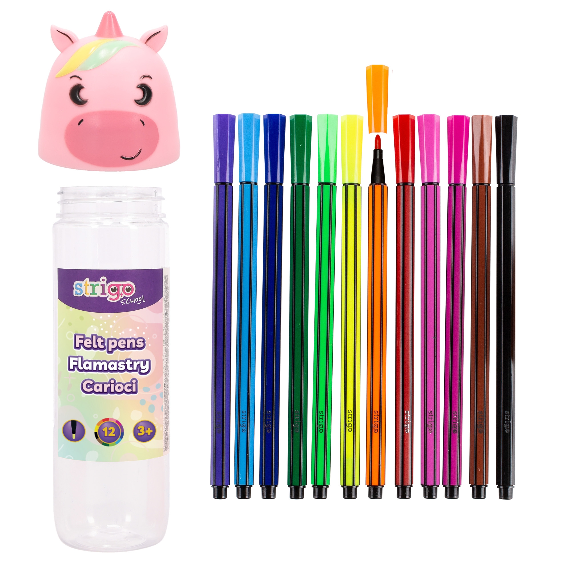 Flamastry Unicorn, 12szt