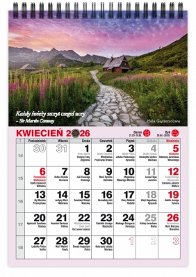 Kalendarz 2026 miesięczny - Pionowy A5, 1 szt
