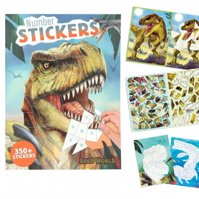 Zestaw z naklejkami number Stickers Dino World 13243A