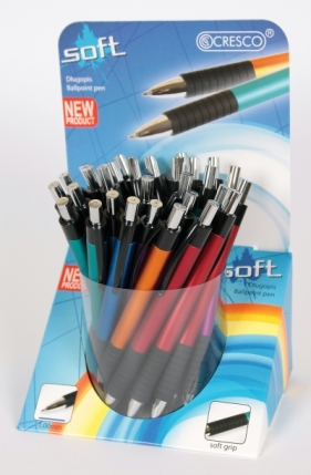 Długopis z wymiennym wkładem Cresco SOFT (mix) (600000) 1SZT