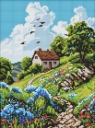 Diamentowa mozaika - Przytulny domek 30x40cm
