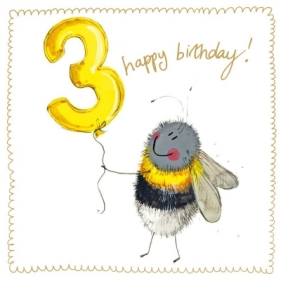 Karnet Urodziny 3 S538 Pszczółka