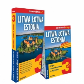 Litwa, Łotwa, Estonia 3w1: przewodnik+atlas+mapa - Opracowanie zbiorowe