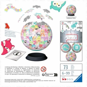 Ravensburger, Puzzle 3D Kula 72: Squishmallows (11583)