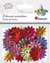 Dekoracje materiałowe, 30 sztuk - kwiatki (284826)
