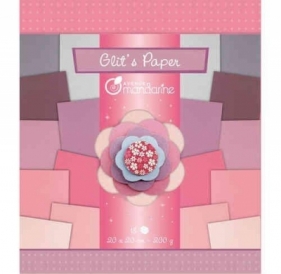 Papier Glitter fiolety róże