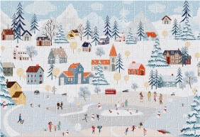 Puzzle Świąteczny domek - Zimowy czas, 250 el.