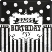 Talerz jednorazowy Amscan talerz happy birthday (591671)