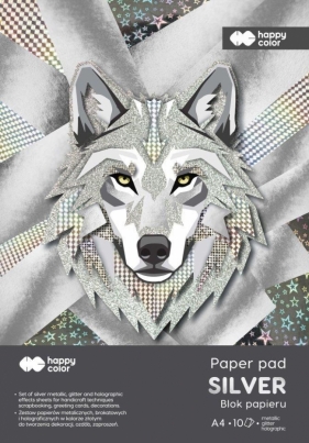 Blok Hobby Silver A4 150-230g 10ark HAPPY COLOR