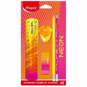 Zestaw artukułów szkolnych neon 5el MAPED