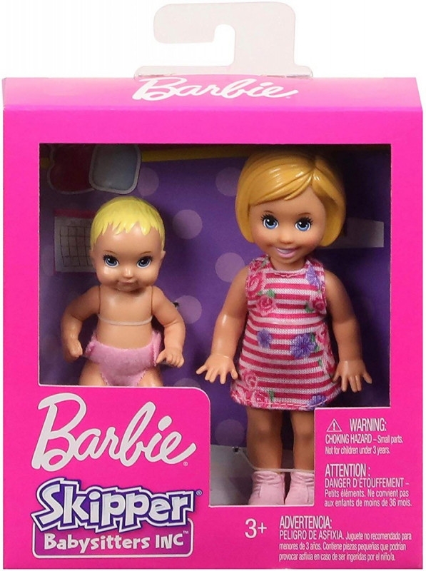 Lalki Barbie Rodzeństwo Blondynka + niemowlę (GFL30/GFL31) 