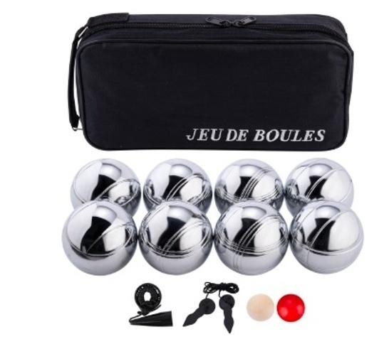 Zestaw do gry w bule - 8 kul metalowych