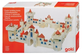 Zamek z klocków drewnianych, 145 części (GOKI-58984)
