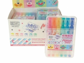 Flamastry dwustronne 6 kolorów