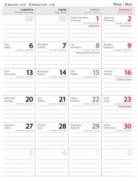 Kalendarz 2021 Miesięczny plan zajęć A5