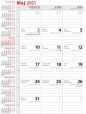Kalendarz 2021 Miesięczny plan zajęć A5