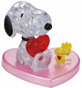 Crystal puzzle Snoopy z sercem