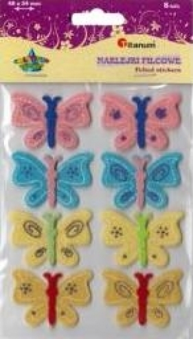 Dodatek dekoracyjny Craft-fun naklejka filc motyle (113-0048)
