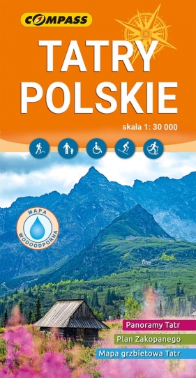 Tatry Polskie mapa turystyczna laminowana 1:30 000