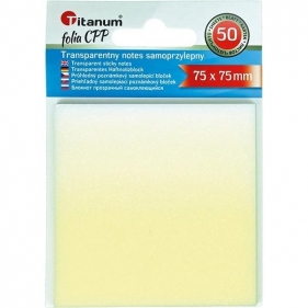 Notes samoprzylepny transparentny 75x75mm 50K