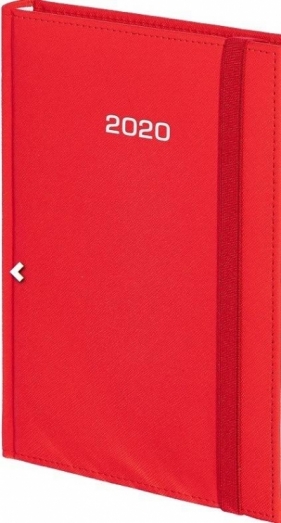 Kalendarz 2020 B6 Dzienny Cross z gumką Czerwony