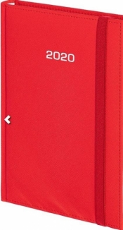 Kalendarz 2020 B6 Dzienny Cross z gumką Czerwony