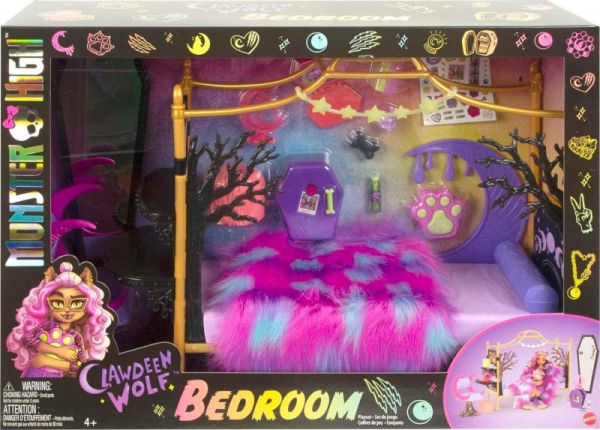 Mebelki Sypialnia Monster High Clawdeen Wolf + akcesoria (HHK64)