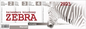 Kalendarz 2023 Biurkowy poziomy Zebra - Praca zbiorowa