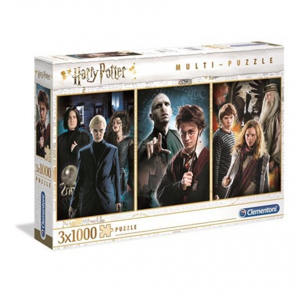 Puzzle 3x1000: Harry Potter (61884) (Uszkodzone opakowanie)