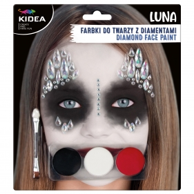 Kidea, Zestaw - farbki do twarzy - Luna z diamentami