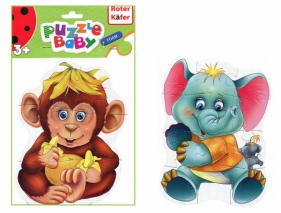 Baby puzzle piankowe - Małpa i słoń (RK1101-03)