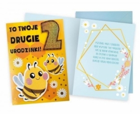 Karnet Urodziny 2 pszczółki