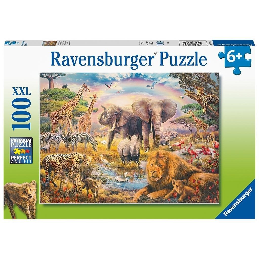 Ravensburger, Puzzle XXL 100: Dzikie zwierzęta (13284)
