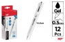 Długopis żelowy 0.5mm czarny (12szt)