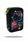 Coolpack, Piórnik podwójny z wyposażeniem Jumper 2 Hello Kitty - Black Neon