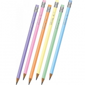 Ołówek okrągły z gumką Colorino Pastel, HB (80844PTR)