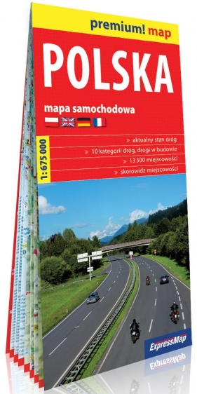 Polska mapa samochodowa 1:675 000