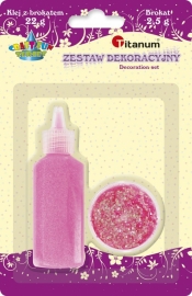 Brokat Titanum Craft-fun różowy