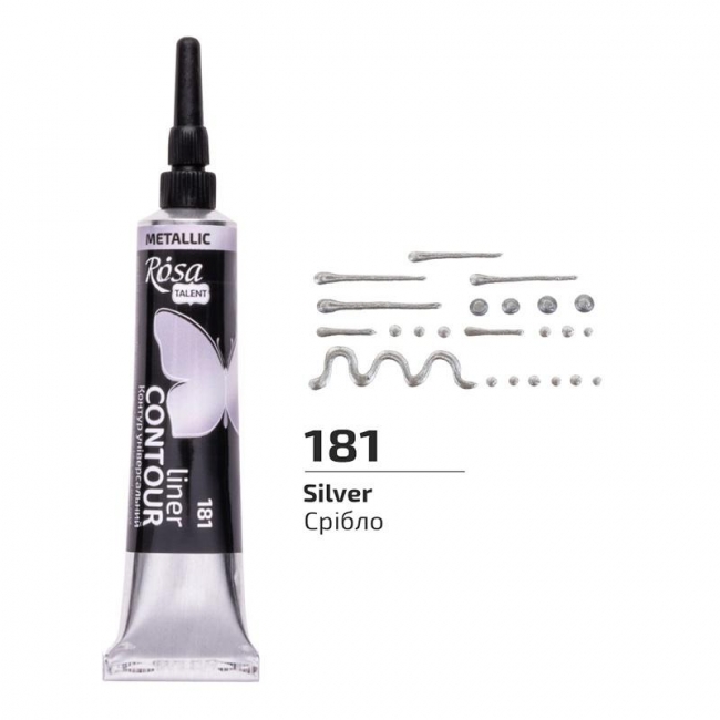 Farba aktylowa konturowa universal silver 20ml