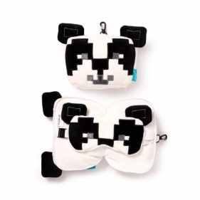 Poduszka podróżna i maska na oczy Panda Minecraf