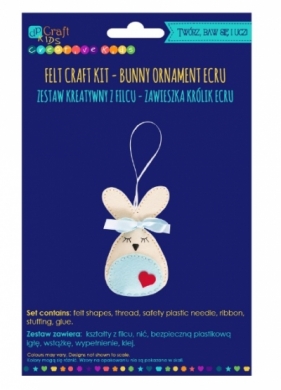 Zestaw kreatywny z filcu zawieszka królik KSFI-244