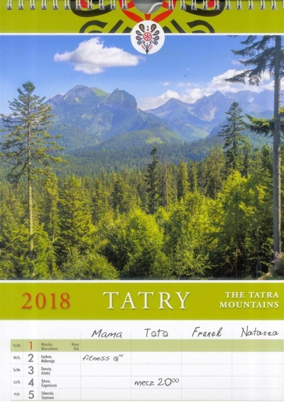 Kalendarz 2018 Rodzinny - Tatry